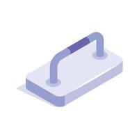 Perfectly designed plastering trowel isometric icon in modern style vector