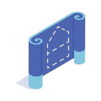 Have a look at this creatively crafted isometric icon of house blueprint vector