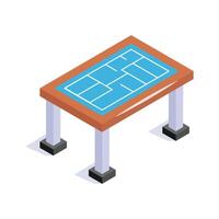 Drafting table, blueprint table isometric design in modern style vector