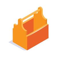 Visually perfect toolbox isometric icon, ready for premium use vector