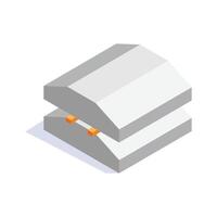 Creatively crafted isometric icon of concrete blocks, ready to use vector