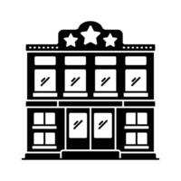 Comfortable accommodation, modern style of hotel building vector