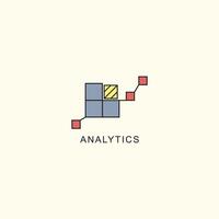 Analytics start up icons collection design vector