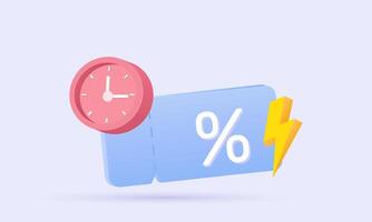 3d icon alarm clock alerting promotion new idea concept design vector