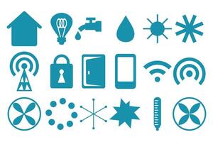 Smart home infographic elements collection. Concept house with technology system. Flat design style illustration. vector
