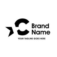 Simple and Memorable Initial C Star Logo vector
