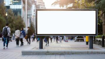University Campus Information Screen Mockup, Student Guide, AI Created photo
