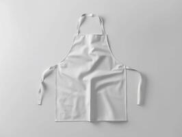 White Apron Mock-Up, Clean Design Template for Designers, AI Created photo