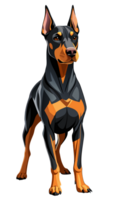 Graceful Doberman Dog Digital Artwork png