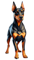 Friendly Doberman Dog Artwork Clip Art png