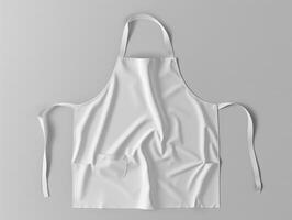 White Apron Mock-Up, Clean Design Template for Designers, AI Created photo