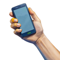 Hand Grasping Mobile for Communication Illustration Image png