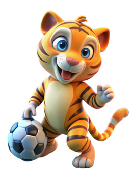 Tigers Fußball Träume 3d Konzept png