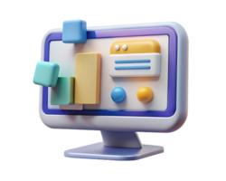 Dynamic Tech Design 3d Object png