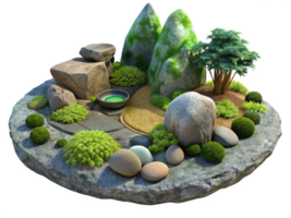 Tranquil Rock Pathways 3d Design png