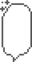 8bit retro game pixel art speech bubble balloon icon sticker memo keyword planner text box banner png