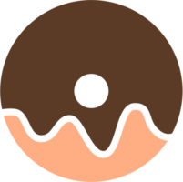 Donuts with chocolate glaze and topping png
