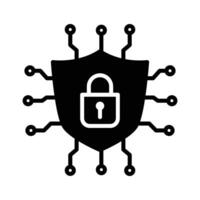 cyber security solid icon design good for web or mobile app vector
