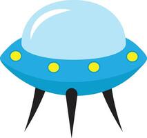 UFO Spaceship Cartoon Illustration vector