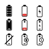 Battery status Icon vector