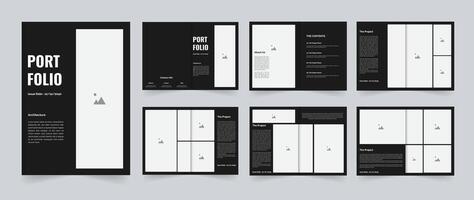 Architecture portfolio design interior portfolio layout or project portfolio brochure template vector