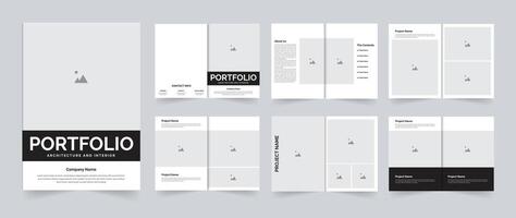 Architecture portfolio layout design or real estate portfolio template vector