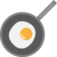 Fried egg cartoon. character design. wallpaper. free space for text. copy space. vector