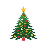 Christmas tree colorful illustration design vector