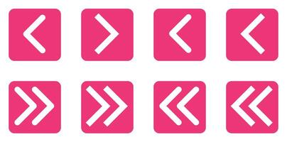 Left right chevron icons set. icon set editable color vector