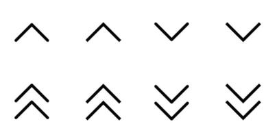 chevron up and down simple icon. thin and bold. simple chevron vector