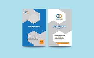 Minimal ID Card Design vector
