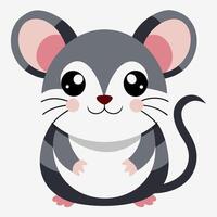 Dormouse mouse stands kawaii vector