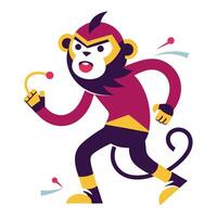Douc monkey play kawaii vector