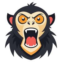 Douc monkey screams kawaii vector