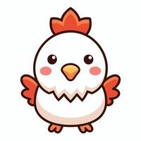 Dorking Chicken goes kawaii vector