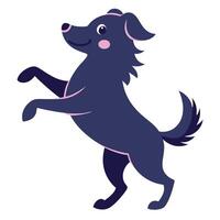 Doxle dog dancing kawaii vector
