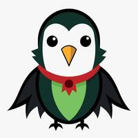 Dracula Parrot goes kawaii vector