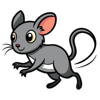 Dormouse mouse runs kawaii vector