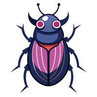 Darkling Beetle bug stay kawaii vector