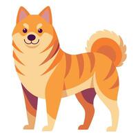 Dog Tick stands kawaii vector