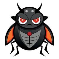 Deathwatch Beetle bug angry kawaii vector