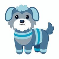 Dalmadoodle dog goes kawaii vector