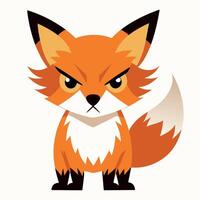 Dhole fox angry kawaii vector