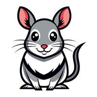 Degu mouse looks kawaii vector