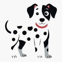 Dalmatian dog goes kawaii vector