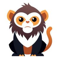De Brazzas Monkey goes kawaii vector