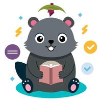 De Winton Mole learns kawaii vector