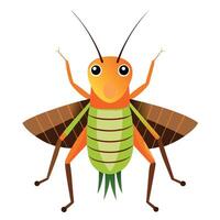 Desert Locust cricket runs kawaii vector