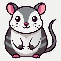 Dassie Rat mouse laughs kawaii vector
