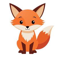 Darwins Fox laughs kawaii vector